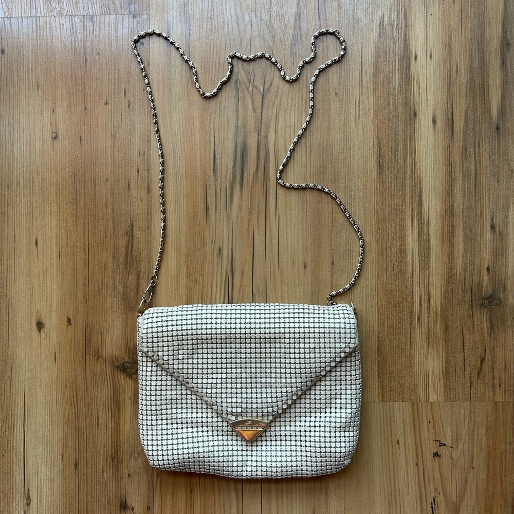 Elegant Cream Chain Shoulder Bag